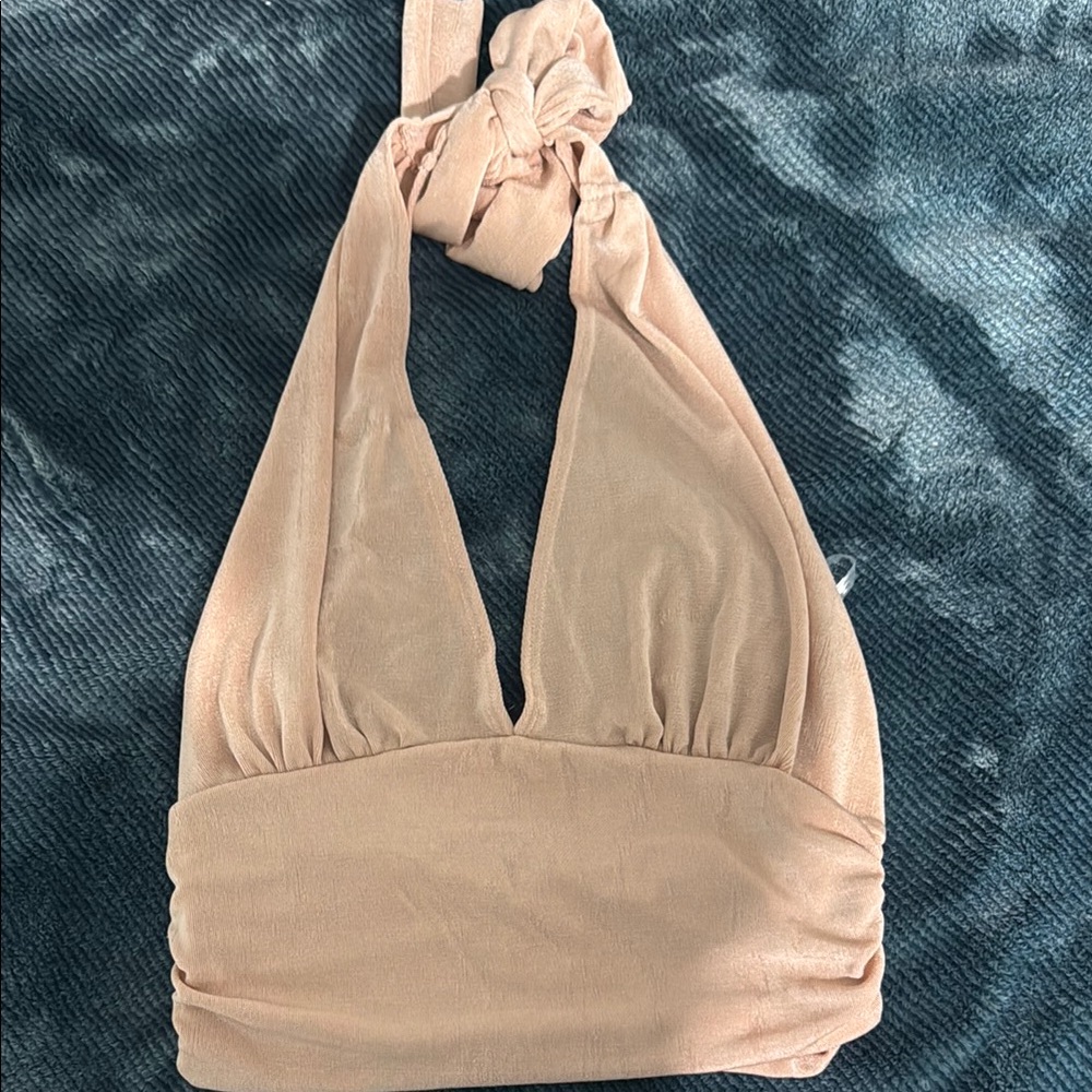 Women's Halter Neck Top - Cream